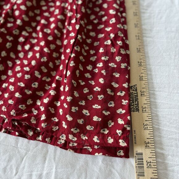 Vintage Ditzy Floral Tiered Peasant Maxi Skirt Prairie Country Cottage Boho Lg - Picture 15 of 15